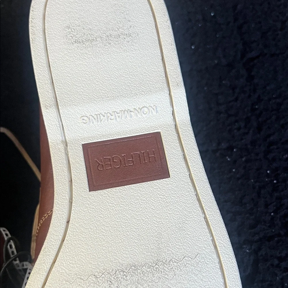Tommy Hilfiger Tan Leather Boat Shoes